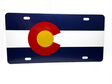 Load image into Gallery viewer, Colorado State Flag Vanity Aluminum License Plate