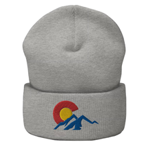 Load image into Gallery viewer, Colorado Cuffed Beanie with 3 Color Embroidered Design