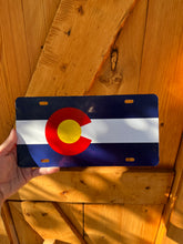 Load image into Gallery viewer, Colorado State Flag Vanity Aluminum License Plate