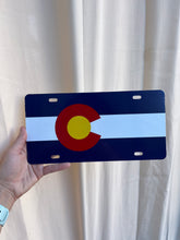 Load image into Gallery viewer, Colorado State Flag Vanity Aluminum License Plate