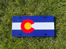 Load image into Gallery viewer, Colorado State Flag Vanity Aluminum License Plate
