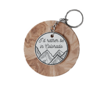 Load image into Gallery viewer, I'd Rather be in Colorado Mountain Keychain