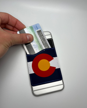 Load image into Gallery viewer, Colorado Flag Card Caddy Adhesive Wallet