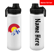 Load image into Gallery viewer, Colorado Stainless Steel Personalized 22 oz Water Bottle