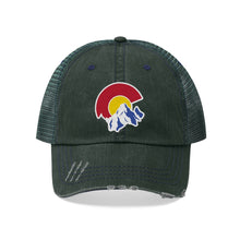 Load image into Gallery viewer, Colorado Distressed Embroidered Logo Trucker Hat
