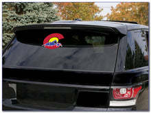 Load image into Gallery viewer, Colorado Red Blue Yellow Car Sticker Decal with Large Mountains