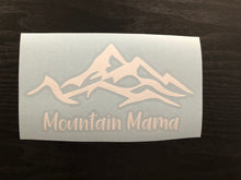 Load image into Gallery viewer, Mountain Mama Car Decal Sticker, White