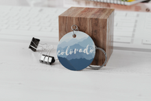 Load image into Gallery viewer, Colorado Mountain Silhouette Keychain