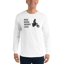 Load image into Gallery viewer, Men’s Long Sleeve Shirt - Ride More, Worry Less Dirt Bike
