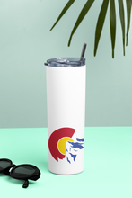 Load image into Gallery viewer, Colorado 20 oz Skinny Tumbler with Straw