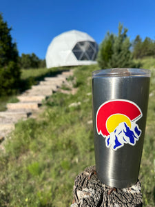 Colorado flag logo sticker printed 3"