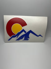 Load image into Gallery viewer, Colorado C over Mountains Sticker Decal

