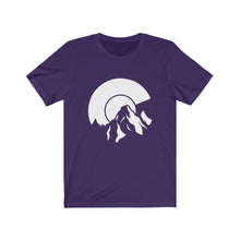Load image into Gallery viewer, Colorado White Logo C Flag Mountain T-Shirt
