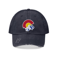 Load image into Gallery viewer, Colorado Distressed Embroidered Logo Trucker Hat

