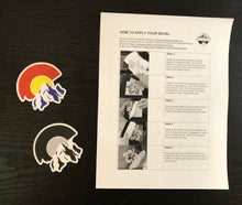 Load image into Gallery viewer, Colorado flag logo sticker printed 3&quot;
