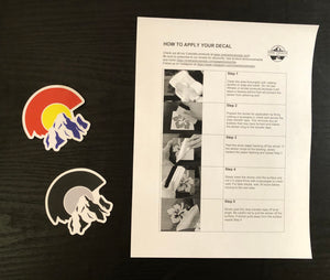 Colorado flag logo sticker printed 3"