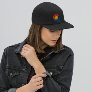 Five Panel Cap with Colorado C over Mountains