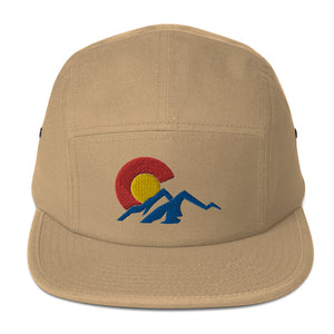 Five Panel Cap with Colorado C over Mountains