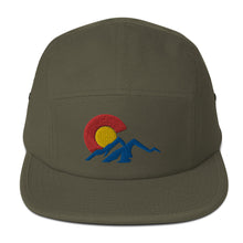 Load image into Gallery viewer, Five Panel Cap with Colorado C over Mountains
