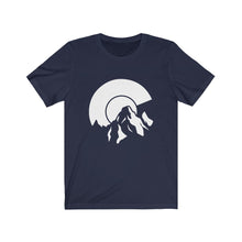 Load image into Gallery viewer, Colorado White Logo C Flag Mountain T-Shirt
