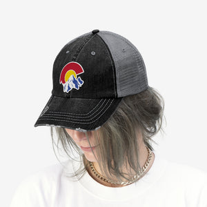 Colorado Distressed Embroidered Logo Trucker Hat