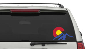 Colorado C over Mountains Sticker Decal