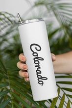 Load image into Gallery viewer, Colorado Heart Skinny Tumbler with Straw
