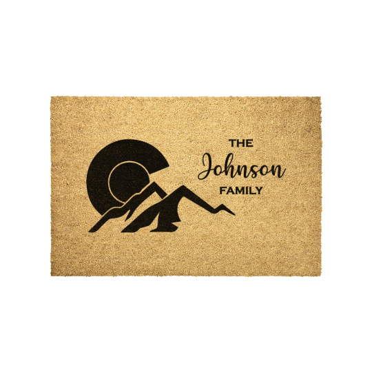 Custom Personalized Colorado Welcome Door Mat