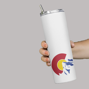 Colorado 20 oz Skinny Tumbler with Straw
