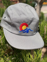Load image into Gallery viewer, Five Panel Cap with Colorado C over Mountains
