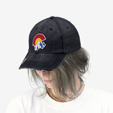 Load image into Gallery viewer, Colorado Distressed Embroidered Logo Trucker Hat
