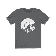 Load image into Gallery viewer, Colorado White Logo C Flag Mountain T-Shirt
