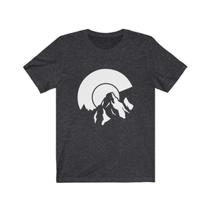 Colorado White Logo C Flag Mountain T-Shirt