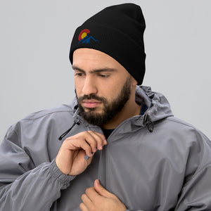 Colorado Cuffed Beanie with 3 Color Embroidered Design