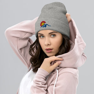 Colorado Cuffed Beanie with 3 Color Embroidered Design