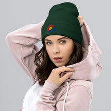 Load image into Gallery viewer, Colorado Cuffed Beanie with 3 Color Embroidered Design
