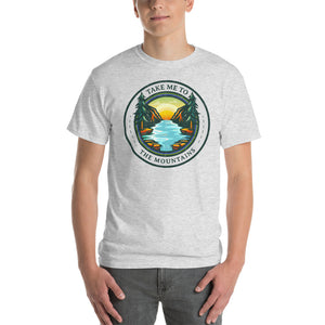 Take Me to the Mountains, Men's Short Sleeve Distressed Graphic T-Shirt