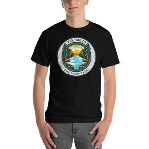 Take Me to the Mountains, Men's Short Sleeve Distressed Graphic T-Shirt