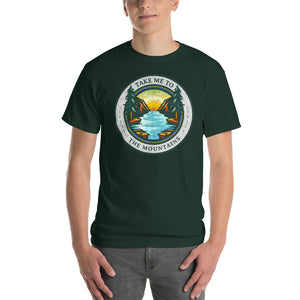 Take Me to the Mountains, Men's Short Sleeve Distressed Graphic T-Shirt
