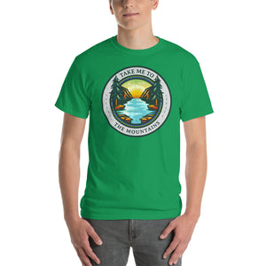 Take Me to the Mountains, Men's Short Sleeve Distressed Graphic T-Shirt
