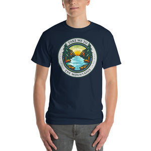 Take Me to the Mountains, Men's Short Sleeve Distressed Graphic T-Shirt