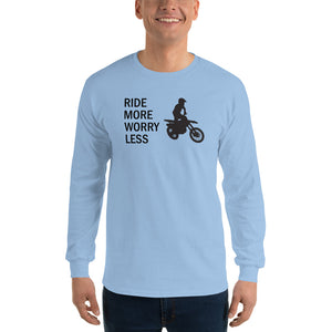 Men’s Long Sleeve Shirt - Ride More, Worry Less Dirt Bike