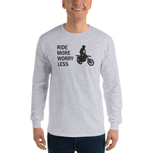 Load image into Gallery viewer, Men’s Long Sleeve Shirt - Ride More, Worry Less Dirt Bike

