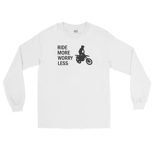 Men’s Long Sleeve Shirt - Ride More, Worry Less Dirt Bike