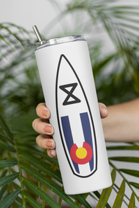 20 oz Colorado SUP Skinny Tumbler with Straw