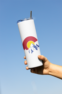 Colorado 20 oz Skinny Tumbler with Straw