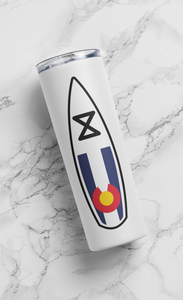 20 oz Colorado SUP Skinny Tumbler with Straw