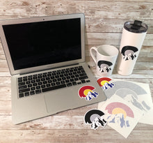 Load image into Gallery viewer, Colorado flag logo sticker printed 3&quot;
