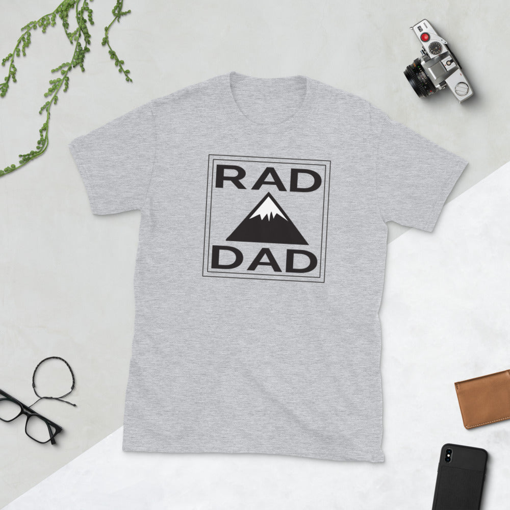 Rad Dad Mountain Fathers Day Short-Sleeve Unisex T-Shirt