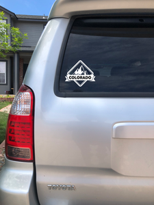 White Colorado Diamond Badge Sticker